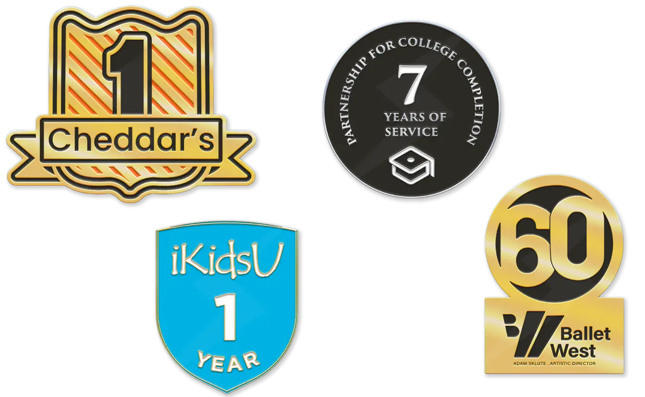 Examples of our recognition pin designs