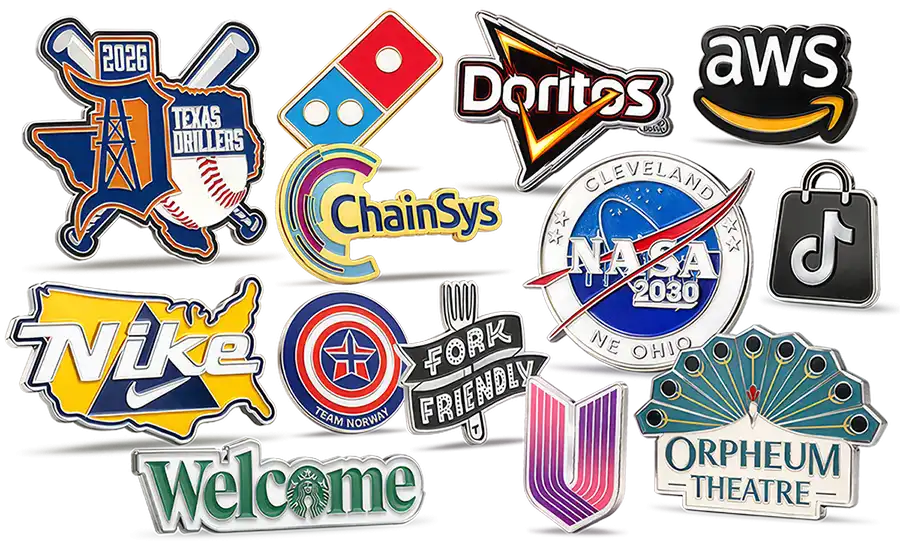 home-hero-collage Examples of custom lapel pins we've produced